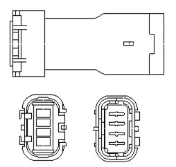 Лямбда-зонд (кількість дротів 4, 400мм) DS DS 3  CITROEN C-ELYSEE, C1 II, C3 AIRCROSS II, C3 II, C3 III, C4 CACTUS, DS3  PEUGEOT 108, 2008 I, 208 I, 208/HATCHBACK, 301 1.0/1.2/1.2LPG 03.12-